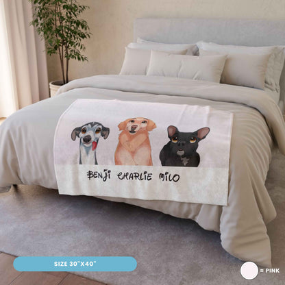 Custom Cartoon Pet Blanket - 3 Pet