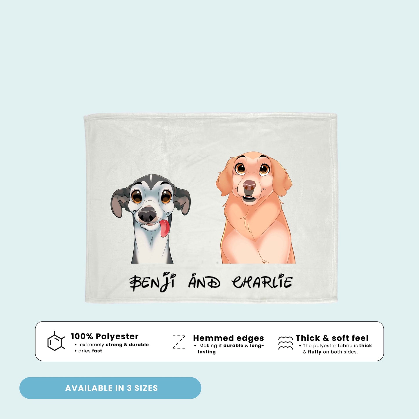 Custom Cartoon Pet Blanket