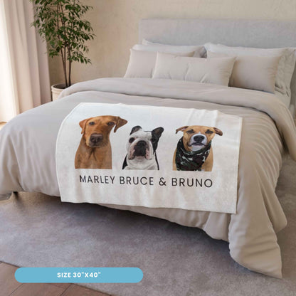 Custom Modern Pet Blanket - 3 Pet