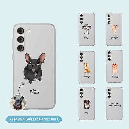 Custom Cartoon Pet Samsung Phone Case - 3 Pets