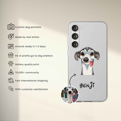 Custom Cartoon Pet Samsung Phone Case - 3 Pets