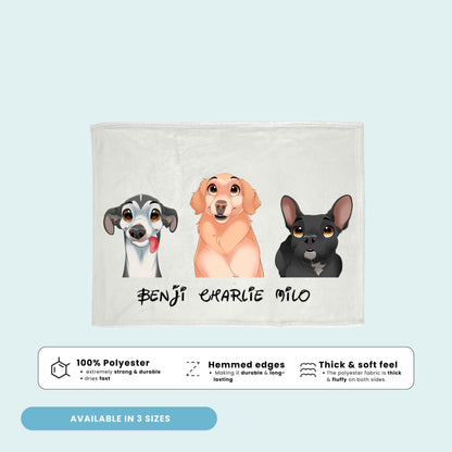 Custom Cartoon Pet Blanket