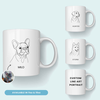 Custom Line Art Pet Mug