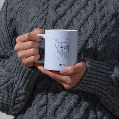 Custom Line Art Pet Mug