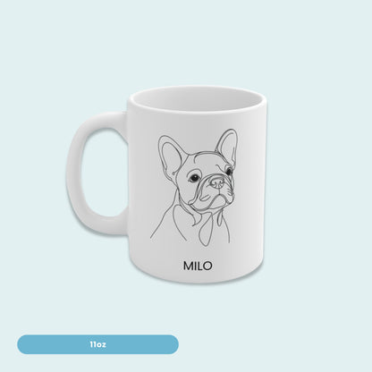 Custom Line Art Pet Mug