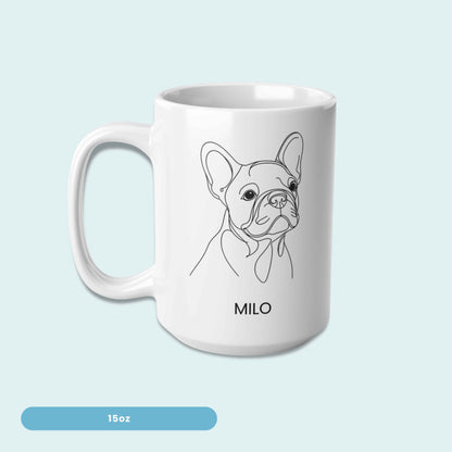 Custom Line Art Pet Mug